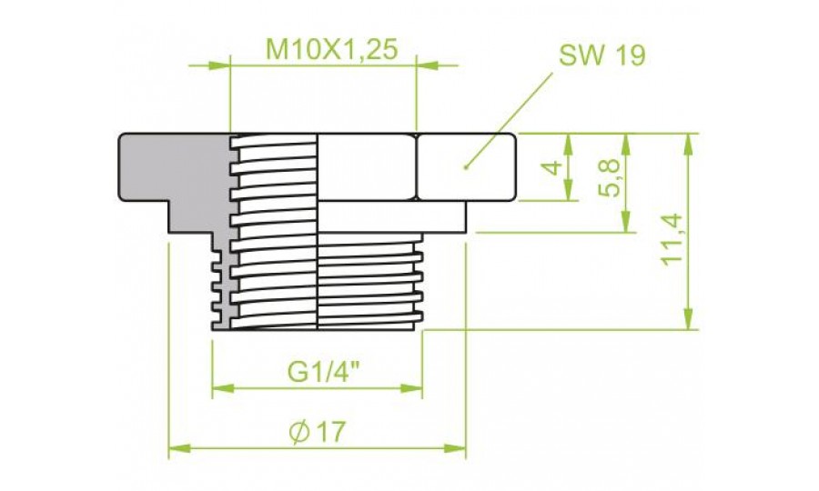 Suction Cup Fitting, Male Thread 1/4