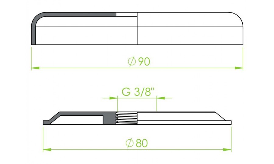 Suction Cup Fitting, Male Thread 1/4