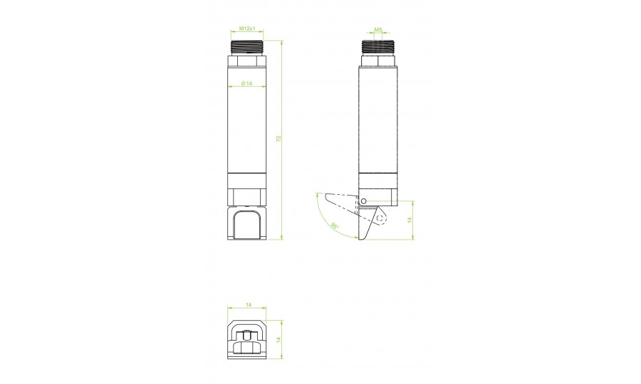 Gripper Finger 95° Single Acting 14 mm (GK.19.005)