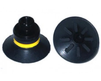 Flat Black NBR Suction Cup – 28mm (With Fitting)