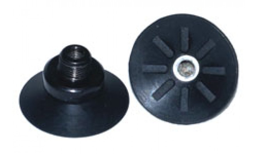 Flat Black NBR Suction Cup – 32mm (With Fitting)