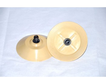 Flat NBR Suction Cup – 112mm, M14 x 1.5 Male Thread, Black